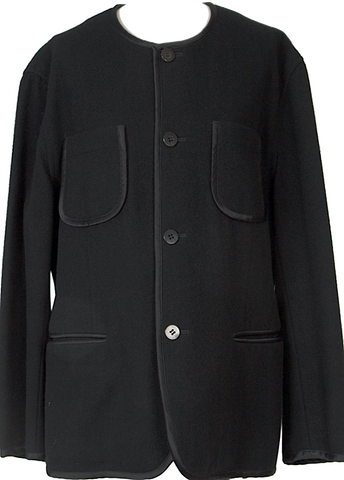 Dolce & Gabbana Italy. Black Wool Long Button Up Blazer Jacket