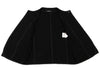 COMME des GARCONS JAPAN. TRICOT. Black Wool Collarless Piping Jacket