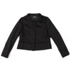 HIROKO KOSHINO JAPAN. HIROKO BIS Pasted Hem Black Poly Jacket