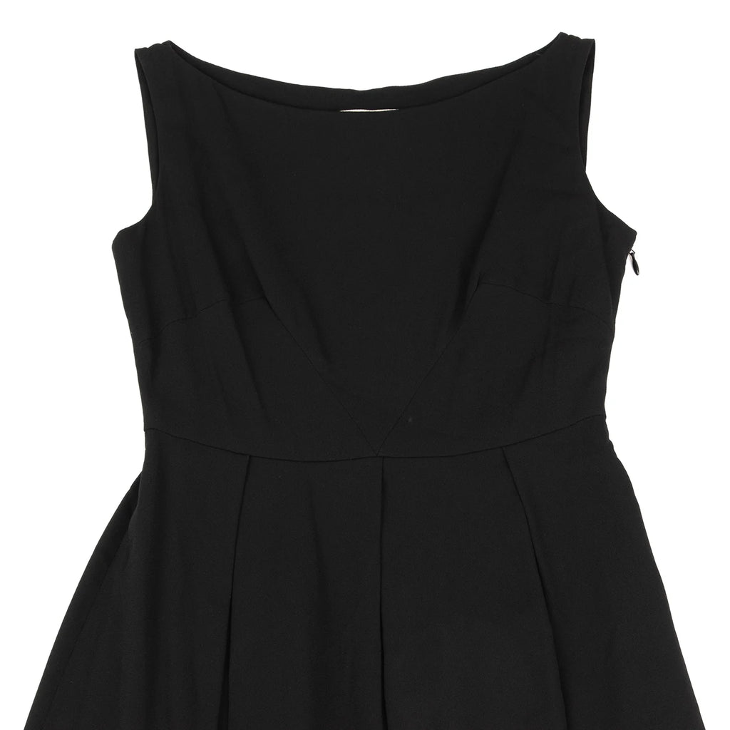 Sybilla Madrid. Black Rayon Blended Pleats Sleeveless Dress