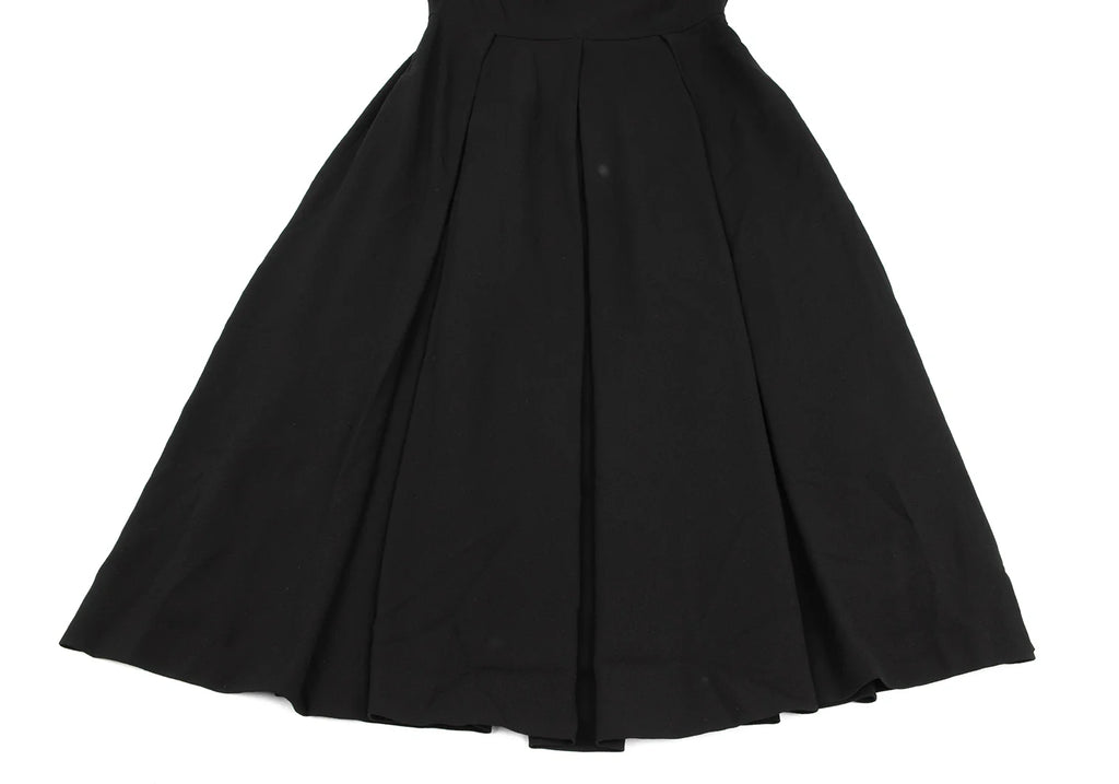Sybilla Madrid. Black Rayon Blended Pleats Sleeveless Dress