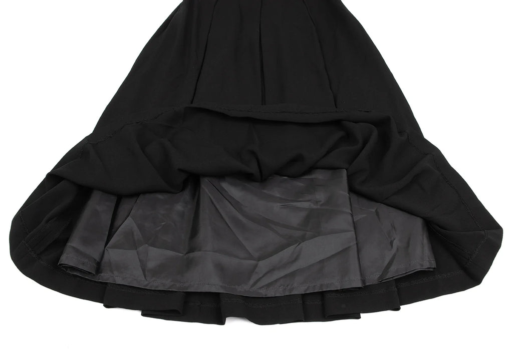 Sybilla Madrid. Black Rayon Blended Pleats Sleeveless Dress