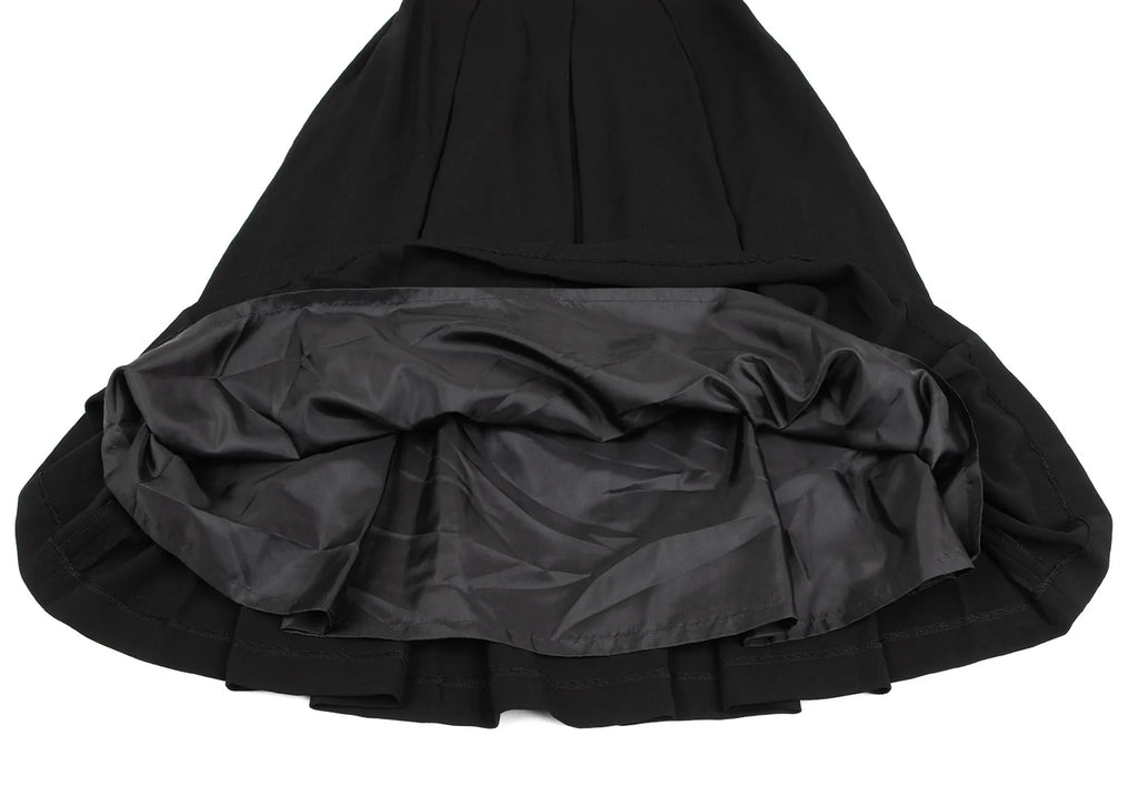 Sybilla Madrid. Black Rayon Blended Pleats Sleeveless Dress