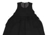 COMME des GARCONS JAPAN. TRICOT. Black Flocky Dot Printed Semi-Sheer Dress