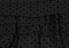 COMME des GARCONS JAPAN. TRICOT. Black Flocky Dot Printed Semi-Sheer Dress