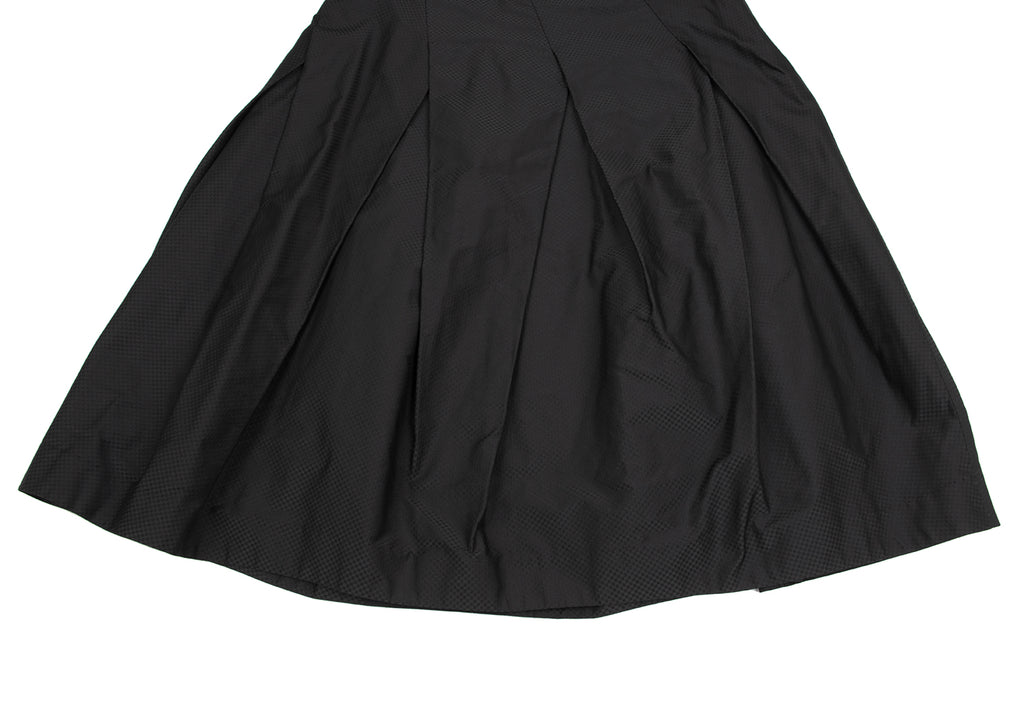 HIROKO KOSHINO JAPAN. HIROKO BIS. Black Block Checker Tuck Design Skirt