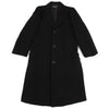 ISSEY MIYAKE JAPAN. zucca, Black Wool Peak Lapel Chester Coat