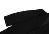 ISSEY MIYAKE JAPAN. zucca, Black Wool Peak Lapel Chester Coat