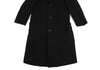 ISSEY MIYAKE JAPAN. zucca, Black Wool Peak Lapel Chester Coat