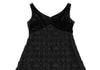 Sybilla Madrid. Black Taped Mesh Switching Sleeveless Dress