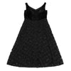 Sybilla Madrid. Black Taped Mesh Switching Sleeveless Dress