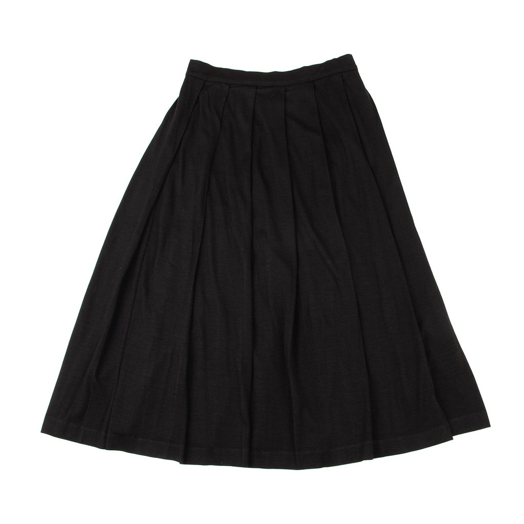 COMME des GARCONS JAPAN. TRICOT. Black Wool Blend Pleated Skirt