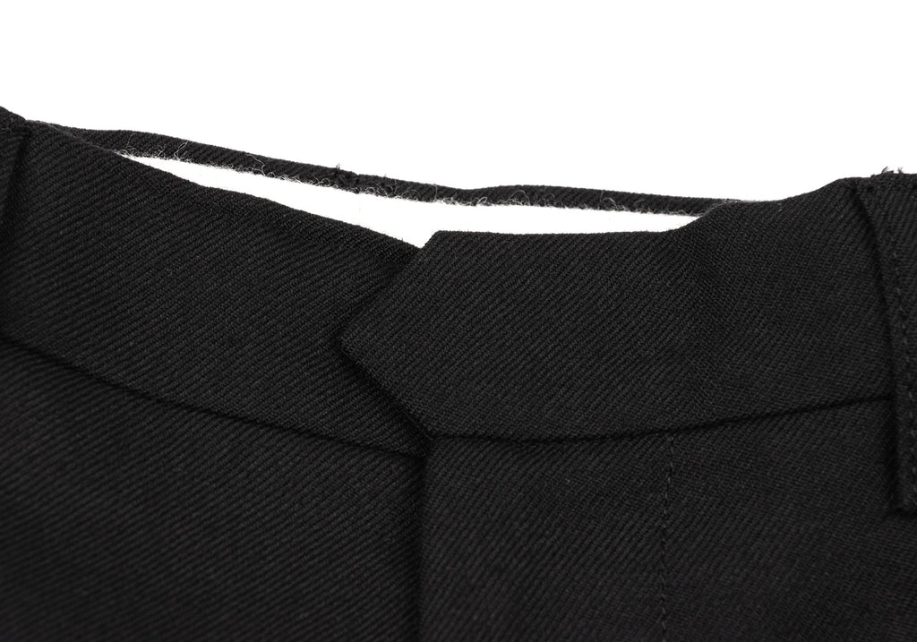 ISSEY MIYAKE JAPAN. sunaokuwahara. Black Wool Center Seam Double Pants