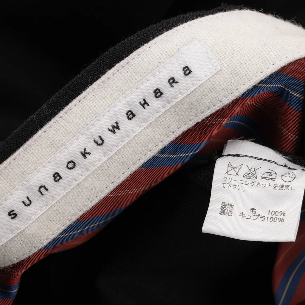 ISSEY MIYAKE JAPAN. sunaokuwahara. Black Wool Center Seam Double Pants