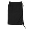 Yves Saint Laurent Paris. rive gauche. Black Side Lace Up Skirt