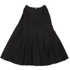 COMME des GARCONS JAPAN. TRICOT. Black Rayon Silk Switching Flare Skirt