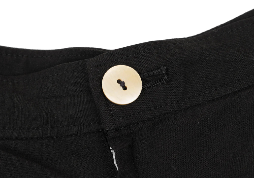 COMME des GARCONS JAPAN. TRICOT. Black Rayon Silk Switching Flare Skirt