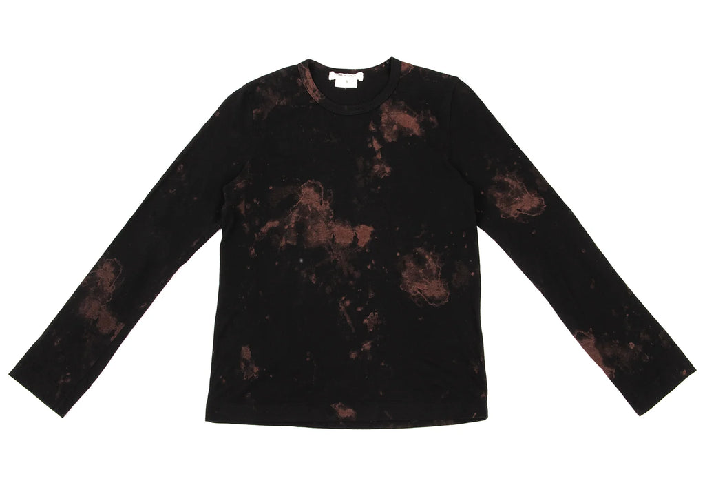 COMME des GARCONS JAPAN. Black, Brown Bleach Design Shirt