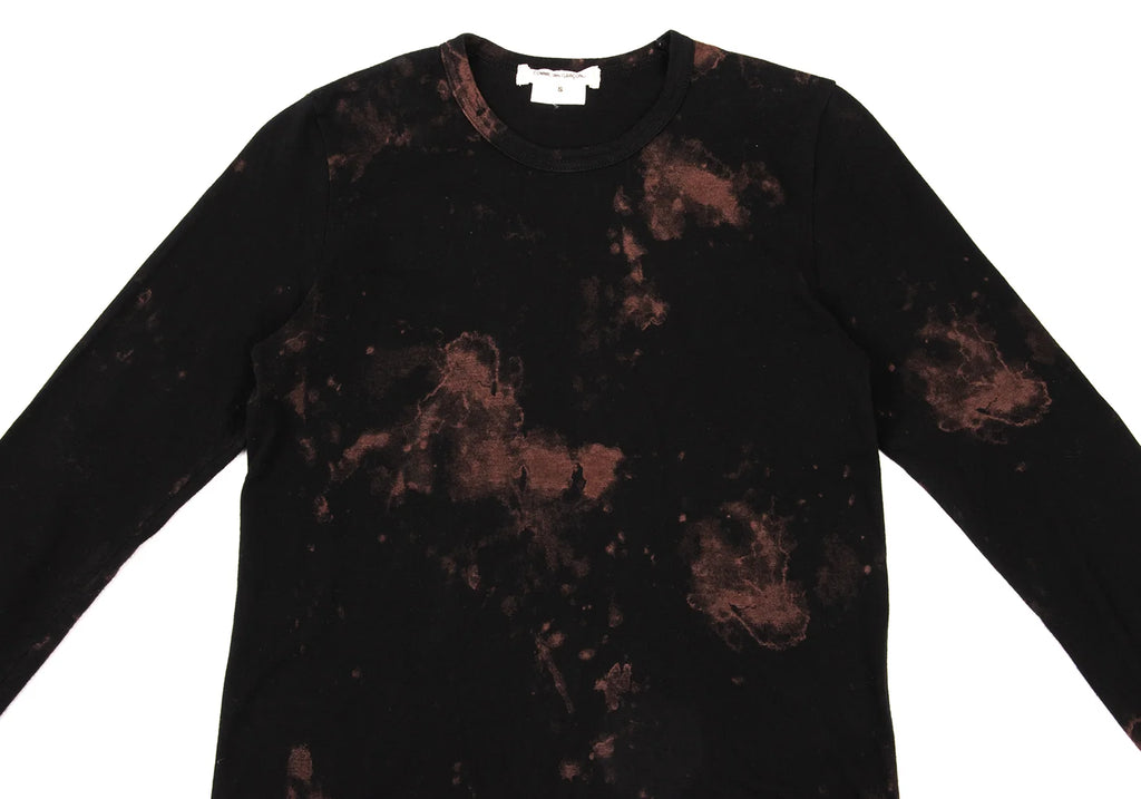 COMME des GARCONS JAPAN. Black, Brown Bleach Design Shirt