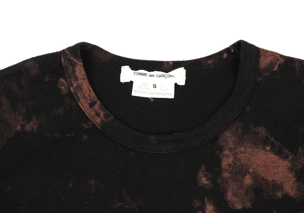 COMME des GARCONS JAPAN. Black, Brown Bleach Design Shirt