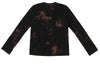 COMME des GARCONS JAPAN. Black, Brown Bleach Design Shirt