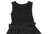YOHJI YAMAMOTO JAPAN.  WORKSHOP Black Rayon Switching Belted Dress