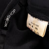 YOHJI YAMAMOTO JAPAN.  WORKSHOP Black Rayon Switching Belted Dress
