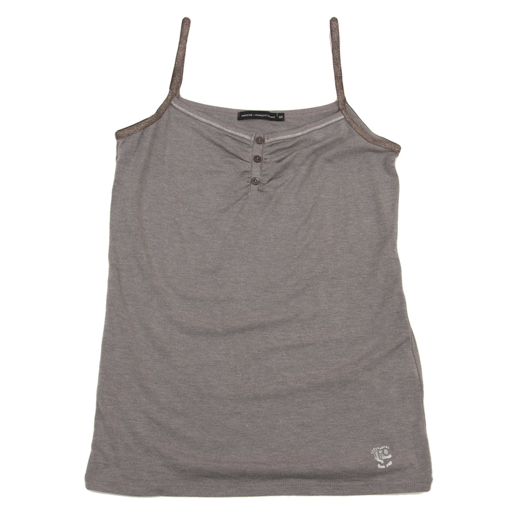 MARITHE + FRANCOIS GIRBAUD PARIS. Mocha Color Glitter Strap Camisole