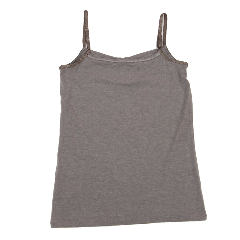 MARITHE + FRANCOIS GIRBAUD PARIS. Mocha Color Glitter Strap Camisole