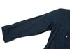 R by 45rpm JAPAN. Indigo Dyed Metallic Button 3/4 Sleeve Blouse