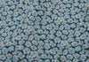COMME des GARCONS JAPAN. TRICOT. Sky blue Waist Cut-off Washed Floral Wrap Skirt