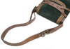 Chloe Paris. Dark Green Suede Brown Leather Shoulder Bag