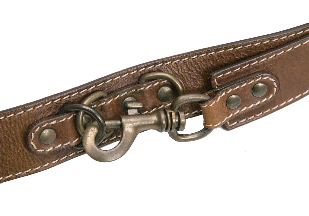 Chloe Paris. Dark Green Suede Brown Leather Shoulder Bag