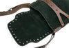 Chloe Paris. Dark Green Suede Brown Leather Shoulder Bag