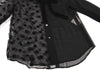 COMME des GARCONS JAPAN. TRICOT. Black Flocky Dot Switching Semi-Sheer Shirt