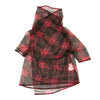 ISSEY MIYAKE JAPAN. sunaokuwahara I.S. Red Check Plaid Mesh Drape Neck Top