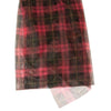 ISSEY MIYAKE JAPAN. sunaokuwahara I.S. Mesh Red Check Plaid Wrap Skirt