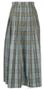 BEAMS JAPAN. Demi-Luxe Sky blue, Multi-Color Checked Tuck Design Skirt