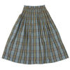 BEAMS JAPAN. Demi-Luxe Sky blue, Multi-Color Checked Tuck Design Skirt