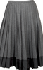 MaxMara ITALY. SPORTMAX Grey Switching Wool Pleats Skirt