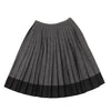 MaxMara ITALY. SPORTMAX Grey Switching Wool Pleats Skirt