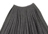 MaxMara ITALY. SPORTMAX Grey Switching Wool Pleats Skirt