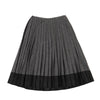 MaxMara ITALY. SPORTMAX Grey Switching Wool Pleats Skirt