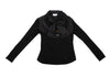 Vivienne Westwood UK. Red Label Orb Embroidery Black Ribbon Gather Top