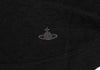 Vivienne Westwood UK. Red Label Orb Embroidery Black Ribbon Gather Top