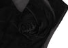 A/T ATSURO TAYAMA JAPAN. Black Velor Corsage Embellished Asymmetry Sleeveless Top