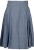 FENDI ITALY. 100% Linen Sky blue Flare Skirt