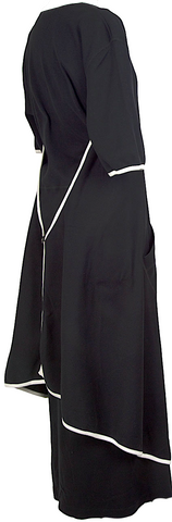 Jil Sander. Black Silk 3/4 Sleeve Dress