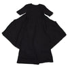 SONIA RYKIEL PARIS. White Piping Black Cotton Wrap Design Dress