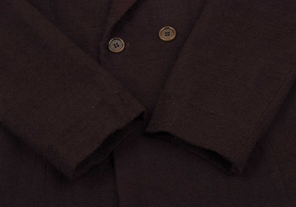 ISSEY MIYAKE JAPAN. Zucca. Bordeaux Wool Double Jacket